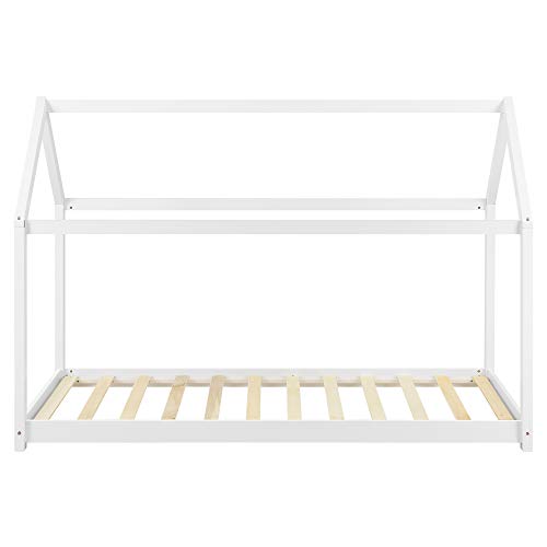 Cama para niños de Madera Pino 70 x 140cm o 80 x 160cm Cama Infantil Forma de casa Casita Blanco o Pino Natural (Blanco, 90x200cm) Cama para niños de Madera Pino 70 x 140cm o 80 x 160cm Cama Infantil Forma de casa Casita Blanco o Pino Natural (Blanco, 90x200cm)