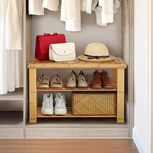 Camabel Estantería para Zapatos de Bambú 3 Niveles 70 x 30 x 43 cm Carga máxima 126kg Organizador Múltifuncional Cambiar Banco de Zapatos Ideal para Entrada Baño Sala de Estar Pasillo Camabel Estantería para Zapatos de Bambú 3 Niveles 70 x 30 x 43 cm Carga máxima 126kg Organizador Múltifuncional Cambiar Banco de Zapatos Ideal para Entrada Baño Sala de Estar Pasillo
