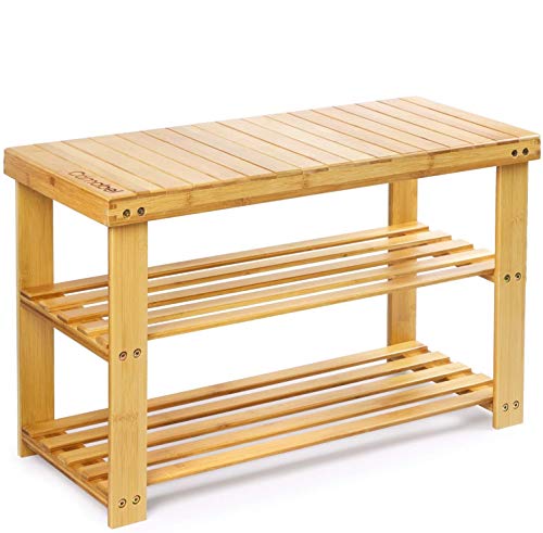 Camabel Estantería para Zapatos de Bambú 3 Niveles 70 x 30 x 43 cm Carga máxima 126kg Organizador Múltifuncional Cambiar Banco de Zapatos Ideal para Entrada Baño Sala de Estar Pasillo Camabel Estantería para Zapatos de Bambú 3 Niveles 70 x 30 x 43 cm Carga máxima 126kg Organizador Múltifuncional Cambiar Banco de Zapatos Ideal para Entrada Baño Sala de Estar Pasillo