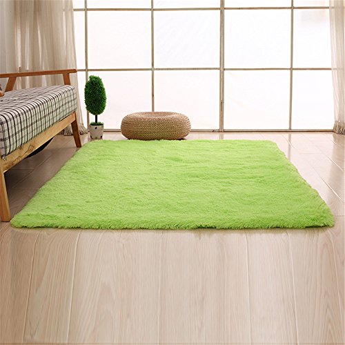 CAMAL Alfombras, Lavable Material de Lana de Seda Artificial Alfombra Decorativo Sala de Estar y Dormitorio (140cmX200cm, Fruta Verde)