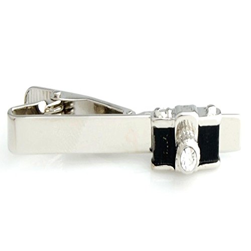 Cámara de película de fotografía fotógrafo Clip de corbata plata negro broche de boda bar Cámara de película de fotografía fotógrafo Clip de corbata plata negro broche de boda bar