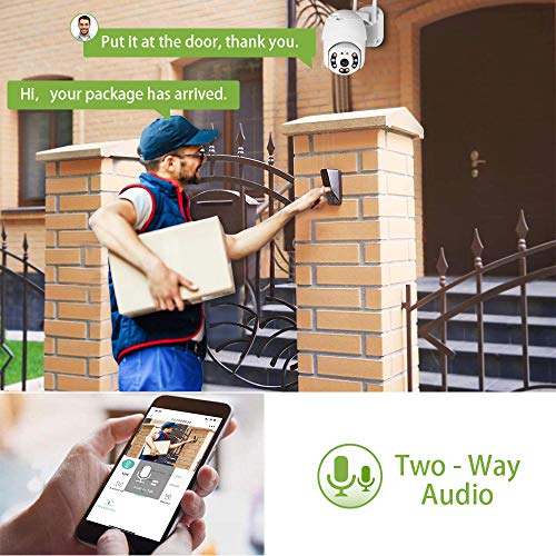Cámara de Seguridad WiFi Exterior, Aottom 1080P PTZ Camara Vigilancia Exterior, Cámara de Vigilancia, Audio de Dos Vías, Visión Nocturna 40M, Detección de Movimiento, Notificación de Alarma, IP66 Cámara de Seguridad WiFi Exterior, Aottom 1080P PTZ Camara Vigilancia Exterior, Cámara de Vigilancia, Audio de Dos Vías, Visión Nocturna 40M, Detección de Movimiento, Notificación de Alarma, IP66