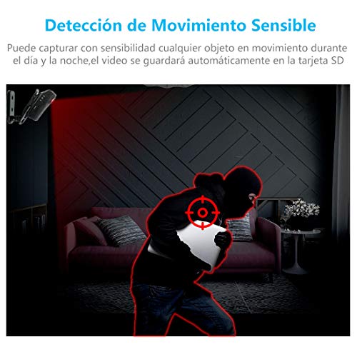 Camara Espia Oculta Sumergible, NIYPS 1080P HD Mini Camaras de Vigilancia Portátil Secreta Compacta con Sensor Movimiento y IR Visión Nocturna, Camara Seguridad Pequeña Exterior/Interior