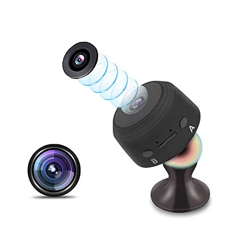 Cámara Oculta, cámara espía Mini niñera de Seguridad para el hogar 1080P HD con monitorización de Movimiento, 120 ° Gran Angular, Video de visión Nocturna (Negro)