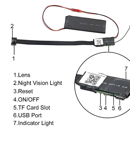 Cámara Oculta, UYIKOO WiFi Cámara HD 1080P Mini Cámara Espía Soporte de Visión Nocturna/Detección de Movimiento, Cámara espía inalámbrica para la Seguridad del hogar