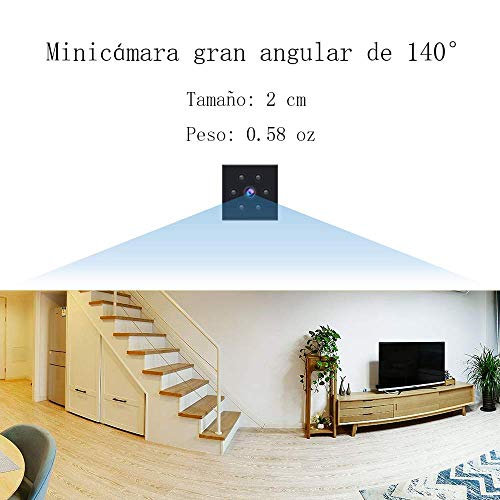 Camaras Espias Ocultas, Mini Camaras Espias 1080P HD Cámara Vigilancia Portátil Secreta Compacta con Detector de Movimiento IR Visión Nocturna, Camaras de Seguridad Pequeña Interior/Exterior