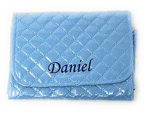 Cambiador Plegable Plastificado Personalizado con nombre bordado Bebe Bolso carro- Danielstore