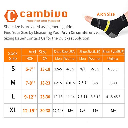 CAMBIVO 2 x Tobilleras para Esguince, Calcetines de Compresión para Hombres y Mujeres, Tobilleras Deportivas Transpirables para Deporte, Fútbol, Fitness