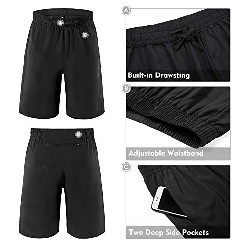 CAMEL CROWN Pantalones Cortos de Deporte Hombre Secado Rápido Verano Running Pantalón Shorts Transpirables Ligeros con Bolsillos para Correr Baloncesto Tenis Fitness Gym Training Jogging Marathon