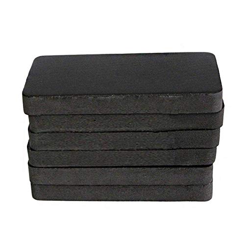 Caminadora Tapete, 6PCs Antideslizante Resistente Equipment Tapete Cojín Impermeable Sonido Aislamiento Amortiguador Caminadora Esterilla para Madera Dura Suelos - Negro