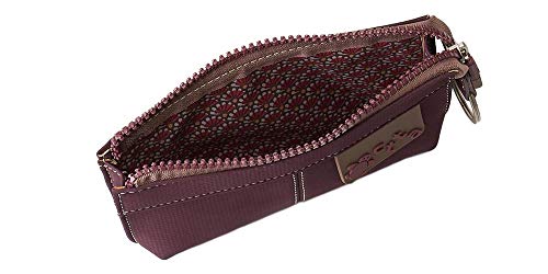 CAMINATTA Monedero De Mujer Burdeos con Llavero Arandela Llaves Cierre Cremallera Cartera Tarjetero Portamonedas Bolso De Mano Efectivo Sintetico 8x16x2 CAMINATTA Monedero De Mujer Burdeos con Llavero Arandela Llaves Cierre Cremallera Cartera Tarjetero Portamonedas Bolso De Mano Efectivo Sintetico 8x16x2