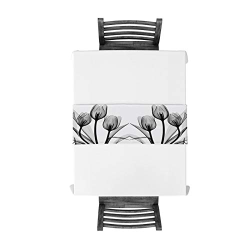 Caminos de Mesa Bandera Moderna del Partido Flor del tulipán Negro y Negro de la Silueta Camino de Mesa algodón de Lino Tabla de la Boda Decoración Comedor (Size : 36x183cm) Caminos de Mesa Bandera Moderna del Partido Flor del tulipán Negro y Negro de la Silueta Camino de Mesa algodón de Lino Tabla de la Boda Decoración Comedor (Size : 36x183cm)