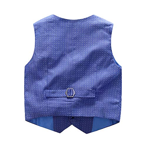 Camisa de Manga Larga para NiñOs PequeñOs + Chaleco + Pantalones 4 Piezas Conjuntos de Trajes de Fiesta De Invierno para NiñOs Azul 5-6 AñOs Camisa de Manga Larga para NiñOs PequeñOs + Chaleco + Pantalones 4 Piezas Conjuntos de Trajes de Fiesta De Invierno para NiñOs Azul 5-6 AñOs