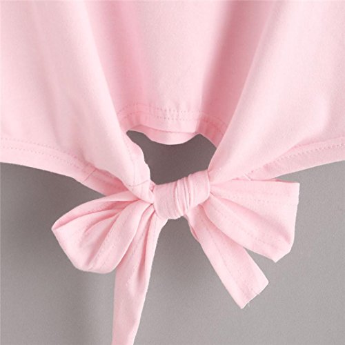 Camisas Mujer, Xinan Blusa de Mujer Sexy Tops Halter Apliques Rose Manga Corta Camisa Casual Chaleco (S, Rosa) Camisas Mujer, Xinan Blusa de Mujer Sexy Tops Halter Apliques Rose Manga Corta Camisa Casual Chaleco (S, Rosa)