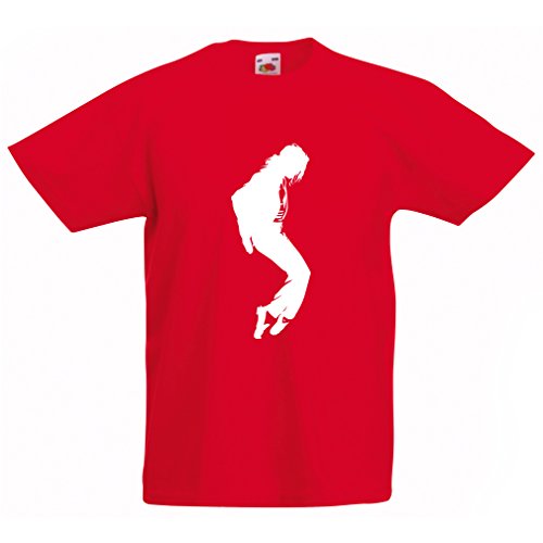 Camisas para niños Me Encanta MJ - Ropa de Club de Fans, Ropa de Concierto (7-8 Years Rojo Blanco)