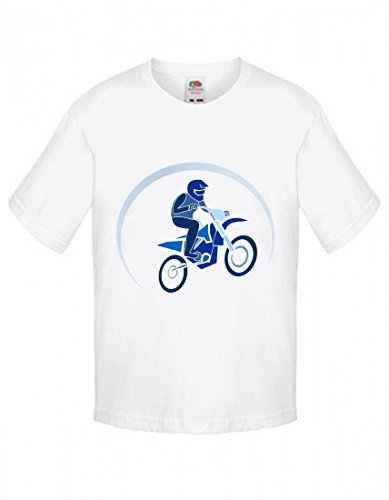 Camiseta – Camiseta de acción de motocross – Bicicleta – Biker – Durabilidad – Salto – Movimiento – Carreras – Velocidad – Camiseta para hombre – Mujer y Niños Blanco Talla del hombre: 4X-Large