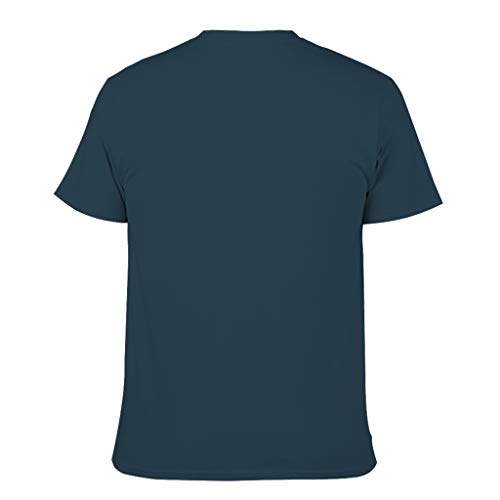 Camiseta de algodón para hombre I Destroy Silence novedad divertida ligera – Parte superior con estampado azul marino M