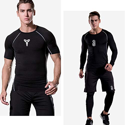 Camiseta De Compresión Deportiva para Hombre Ropa Deportiva De Manga Larga De Transpirable Y Secado Rápido Correr Gym Entrenamiento Ciclismo Invierno Chándales Sudadera con Cremallera A,XXL