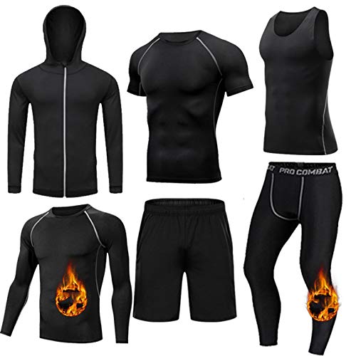 Camiseta De Compresión Deportiva para Hombre Ropa Deportiva De Manga Larga De Transpirable Y Secado Rápido Correr Gym Entrenamiento Ciclismo Invierno Chándales Sudadera con Cremallera A,XXL