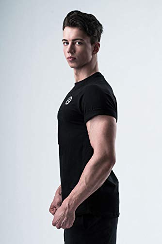 Camiseta de entrenamiento para hombre Aesthetic Legacy prémium Slim-Fit, perfecta para culturismo, fitness, deporte, entrenamiento y gimnasio (camiseta sin impresión, L)