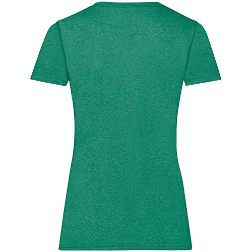 Camiseta de Fruit of the Loom para mujer, ajustada, de distintos colores, de algodón, manga corta Naranja naranja Medium