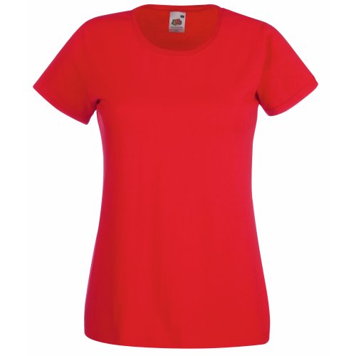 Camiseta de Fruit of the Loom para mujer, ajustada, de distintos colores, de algodón, manga corta Naranja naranja Medium Camiseta de Fruit of the Loom para mujer, ajustada, de distintos colores, de algodón, manga corta Naranja naranja Medium