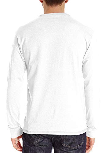 Camiseta de Manga Larga para Hombre Regular Camisa Ocio Color Sólido La Moda Blusa Superior Retro Henley Camisas 2019 Nuevo 10 Colores