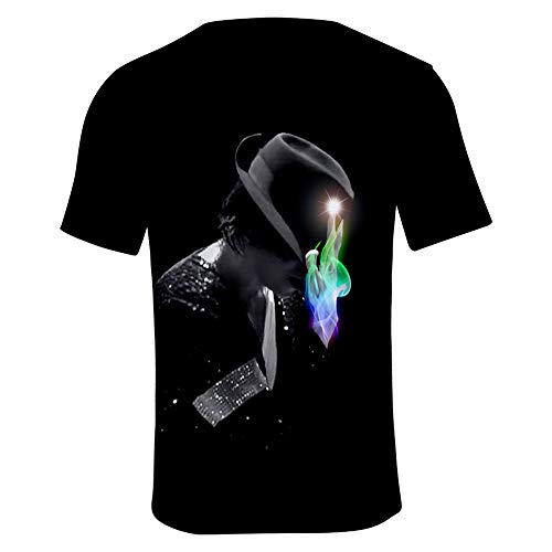 Camiseta de Michael Jackson Camiseta Holgada de Hombre Camiseta de Baile Camiseta de Manga Corta Camiseta Impresa en 3D (M, Negro) Camiseta de Michael Jackson Camiseta Holgada de Hombre Camiseta de Baile Camiseta de Manga Corta Camiseta Impresa en 3D (M, Negro)