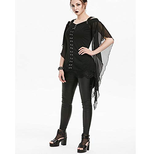 Camiseta de Mujer Malla Manga Larga Punk Gótico Halloween Bruja Encajes Color sólido Blusa Camisa Cuello Redondo Camiseta Cuello Redondo Slim Fit Otoño Tops Casual Fiesta Suéter Original vpass Camiseta de Mujer Malla Manga Larga Punk Gótico Halloween Bruja Encajes Color sólido Blusa Camisa Cuello Redondo Camiseta Cuello Redondo Slim Fit Otoño Tops Casual Fiesta Suéter Original vpass