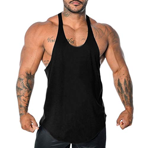 Camiseta de Tirantes Deporte Hombre, Camisetas Tops sin Mangas Basica Fitness Gym Camiseta Deportiva t-Shirt (Negro3, M) Camiseta de Tirantes Deporte Hombre, Camisetas Tops sin Mangas Basica Fitness Gym Camiseta Deportiva t-Shirt (Negro3, M)