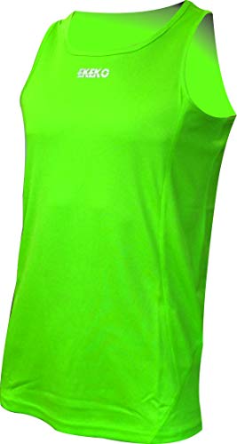 Camiseta EKEKO XRACE DE Tirantes para Hombre, Running, Atletismo, y Deportes en General. (XXL, Verde)