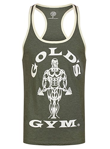 Camiseta Gold Gym Tirantes Contrast Army Talla "L"