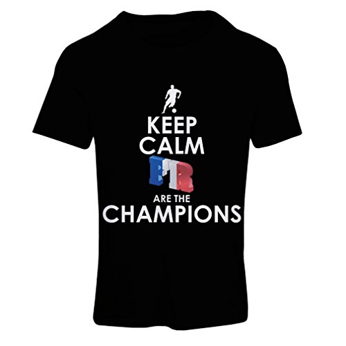 Camiseta Mujer Los franceses Son los campeones: Campeonato de Rusia 2018, Equipo de fútbol de la Copa del Mundo, Camiseta de la afición de Francia (Small Negro Multicolor)