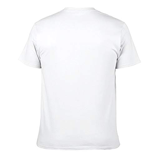 Camiseta para hombre de algodón desgastado – Casual verano blanco XXL