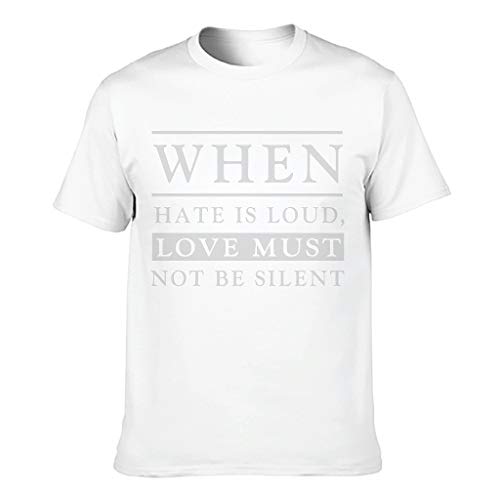 Camiseta para hombre de algodón desgastado – Casual verano blanco XXL
