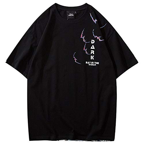 Camiseta para Hombre Gráfico,Camisetas De Manga Corta con Cuello Redondo, Gran Estampado De Olas, Pareja De Algodón Camisetas Negras Unisex, Diseños Novedad Casual Moda Harajuku Ropa De Calle Holga Camiseta para Hombre Gráfico,Camisetas De Manga Corta con Cuello Redondo, Gran Estampado De Olas, Pareja De Algodón Camisetas Negras Unisex, Diseños Novedad Casual Moda Harajuku Ropa De Calle Holga