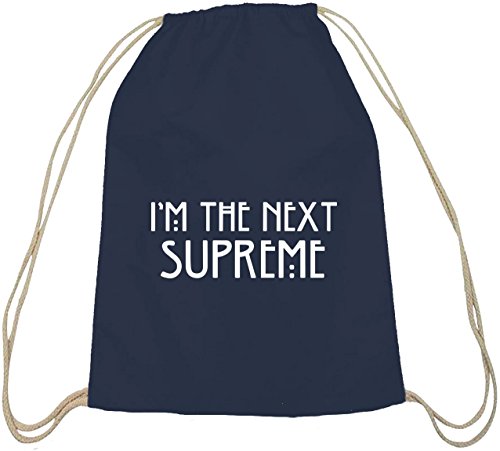 Camiseta street24, AHS – I 'm the Next Supreme, algodón natural Turn Bolsa Mochila Bolsa de deporte dunkelblau natur Camiseta street24, AHS – I 'm the Next Supreme, algodón natural Turn Bolsa Mochila Bolsa de deporte dunkelblau natur