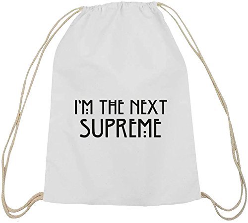 Camiseta street24, AHS – I 'm the Next Supreme, algodón natural Turn Bolsa Mochila Bolsa de deporte weiß natur Camiseta street24, AHS – I 'm the Next Supreme, algodón natural Turn Bolsa Mochila Bolsa de deporte weiß natur