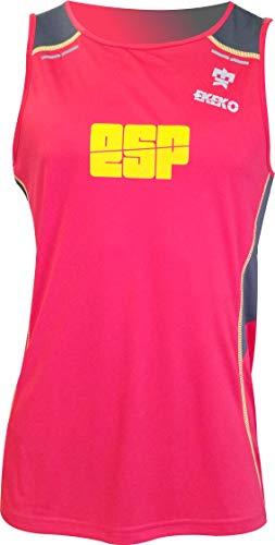 Camiseta Tecnica de Tirantes EKEKO BULLETMAN, Detalles Reflectantes, Paneles Laterales y Superior en Tejido microperforado. (XL, ROJA ESPAÑA) Camiseta Tecnica de Tirantes EKEKO BULLETMAN, Detalles Reflectantes, Paneles Laterales y Superior en Tejido microperforado. (XL, ROJA ESPAÑA)