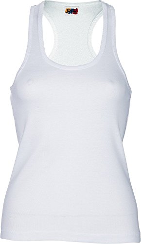 Camiseta Tirante Espalda NADADORA 100% ALGODÓN Blanca (M)