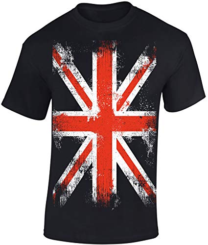 Camiseta: Union Jack - Bandera del Reino Unido T-Shirt - Regalo Hombre-s y Mujer-es - UK Inglaterra England GB Gran Bretaña Britain - Bike-r Chopper Motero Rock Punk Queen Fútbol Flag (XL) Camiseta: Union Jack - Bandera del Reino Unido T-Shirt - Regalo Hombre-s y Mujer-es - UK Inglaterra England GB Gran Bretaña Britain - Bike-r Chopper Motero Rock Punk Queen Fútbol Flag (XL)