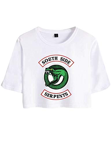Camiseta y Pantalón Corto Riverdale Adolescente Chica Serpientes Camiseta de Manga Corta Verano Conjunto Deportivo para Niña y Mujere (4, M)
