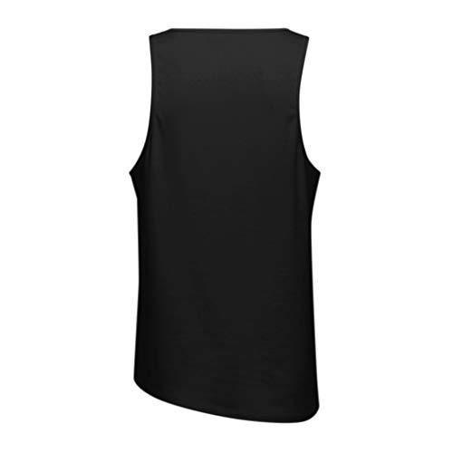 Camisetas De Tirantes de Hombre Moda Estampado Fitness Entrenamiento Correr Running Gym Deporte Chaleco de Verano Personalizadas Dobladillo Irregular MMUJERY