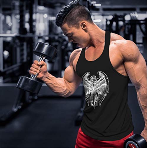 Camisetas Elástica de Fitness sin Mangas Tank Top Gym para Hombre Sin Mangas Gym Fitness Sport Culturismo Camisa