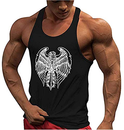 Camisetas Elástica de Fitness sin Mangas Tank Top Gym para Hombre Sin Mangas Gym Fitness Sport Culturismo Camisa