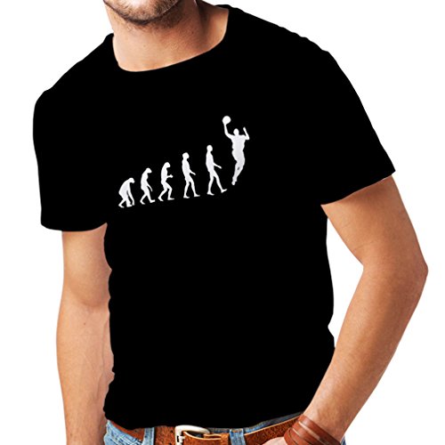 Camisetas Hombre evolución de Baloncesto - Canasta de la Calle, me Encanta Este Juego, Gran Fan de Regalo (XX-Large Negro Blanco)