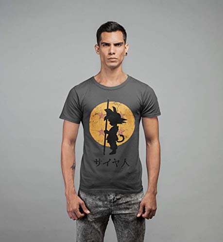 Camisetas La Colmena 164-Looking for The Dragon Balls (ddjvigo) (L, Gris Oscuro)