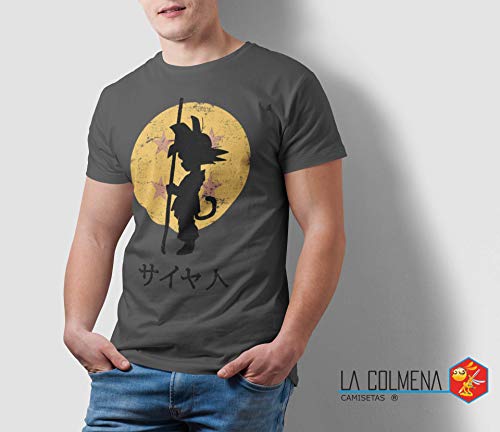Camisetas La Colmena 164-Looking for The Dragon Balls (ddjvigo) (L, Gris Oscuro)