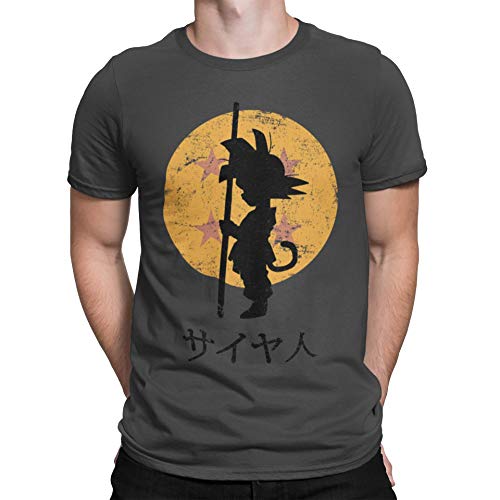 Camisetas La Colmena 164-Looking for The Dragon Balls (ddjvigo) (L, Gris Oscuro)