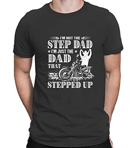 Camisetas para hombre con texto en inglés "I'm Not The Step Dad I'm Just The Dad That Stepped Up de manga corta para regalos Negro Negro ( 4XL Camisetas para hombre con texto en inglés "I'm Not The Step Dad I'm Just The Dad That Stepped Up de manga corta para regalos Negro Negro ( 4XL